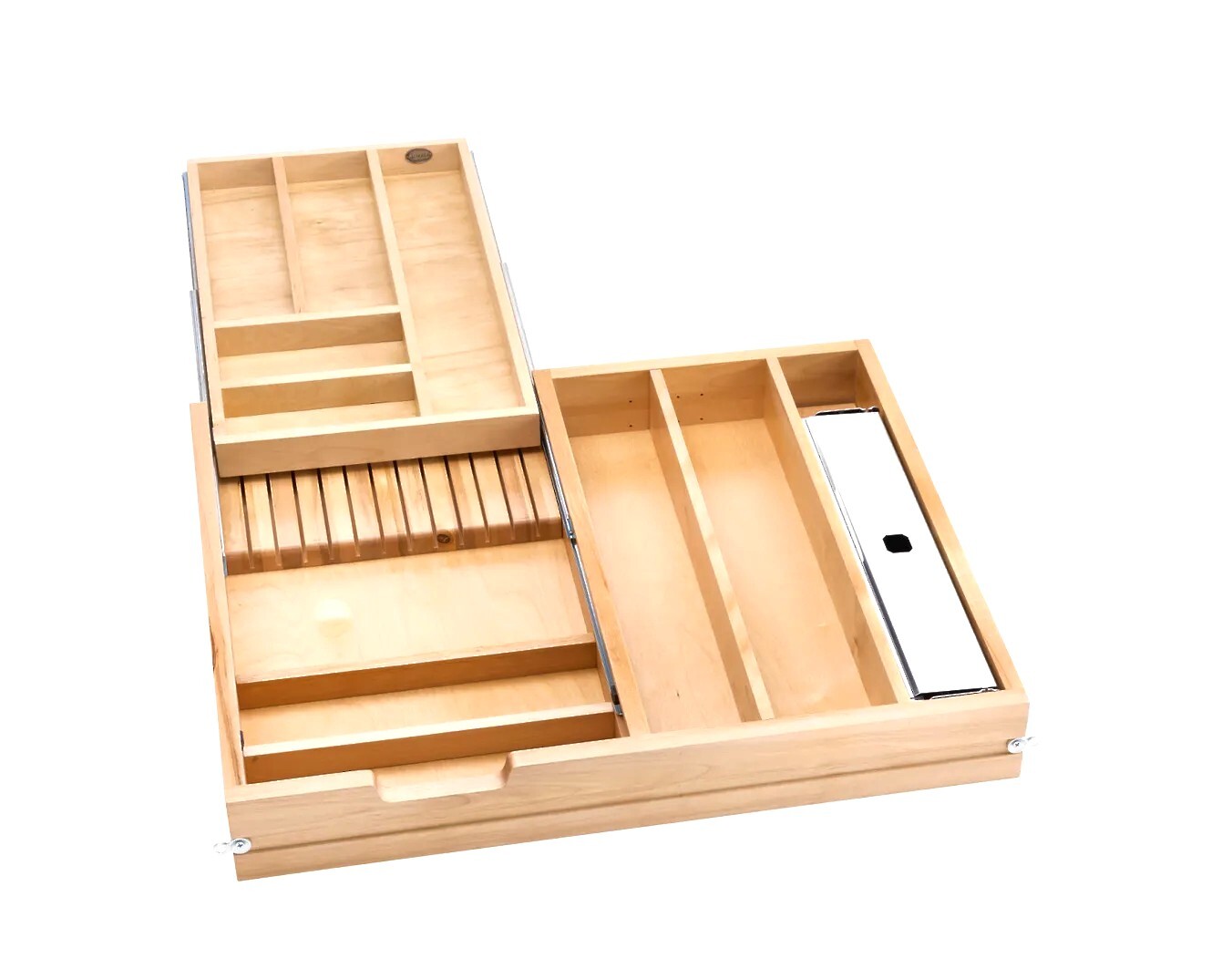 Rev-A-Shelf - 28-1/2" Opening - Complete System Two-Tier Cutlery Organizer