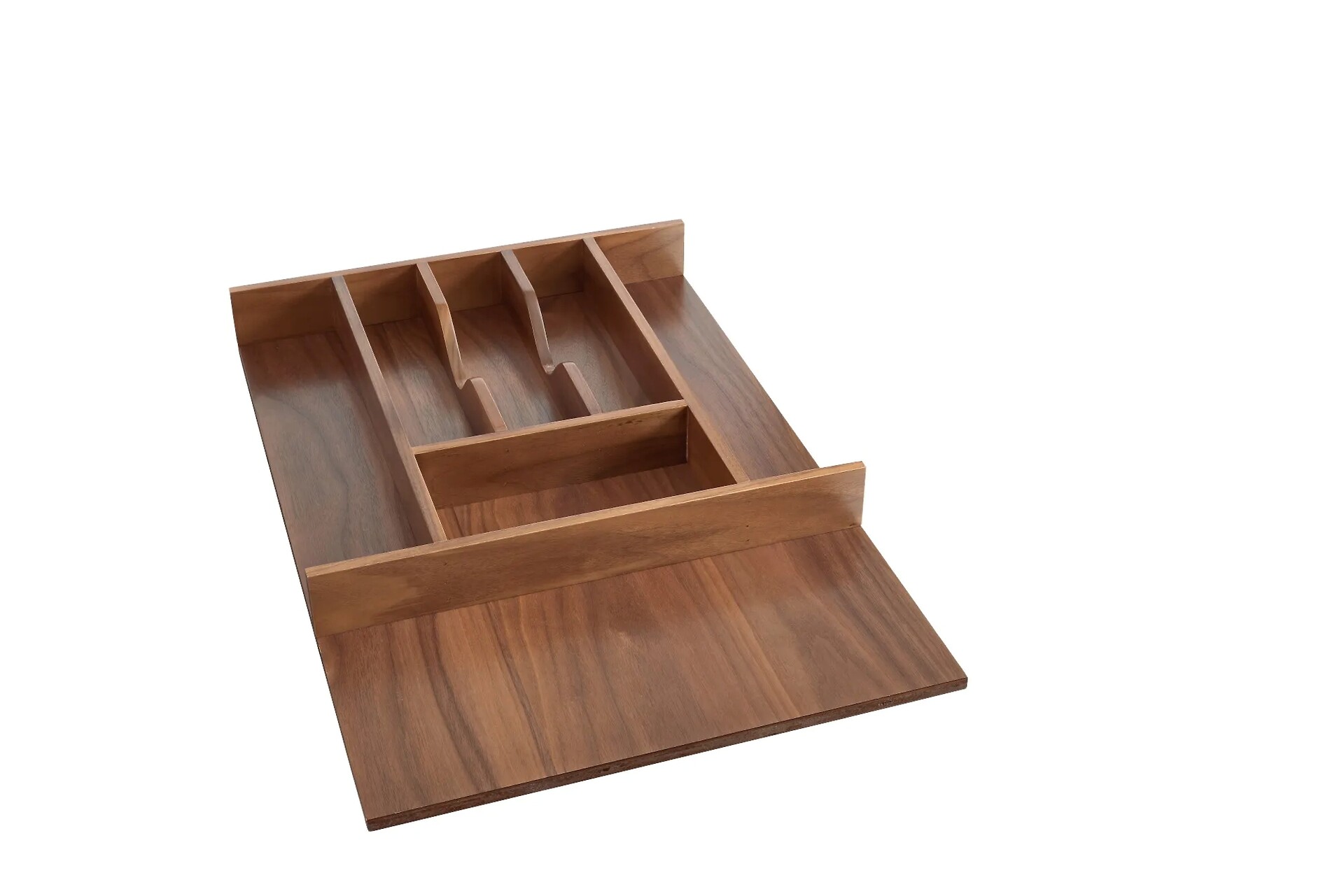 Rev-A-Shelf - 15-1/8" Walnut Cut-To-Size Insert Wood Cutlery Organizer for Drawers