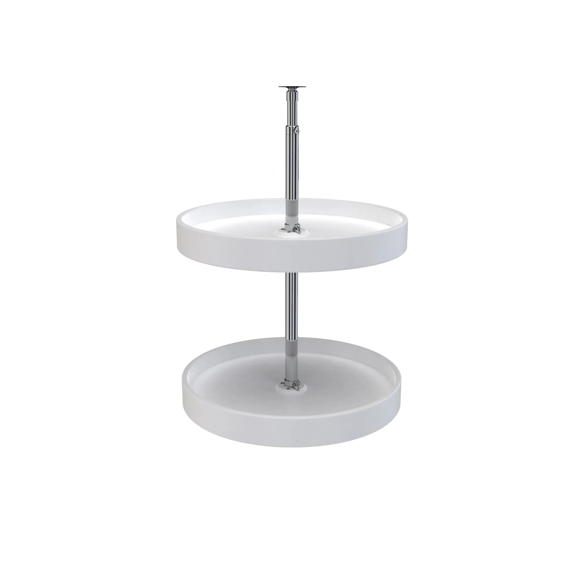 Rev-A-Shelf - 20" White Full Circle Polymer 2 Shelf Independently Rotating