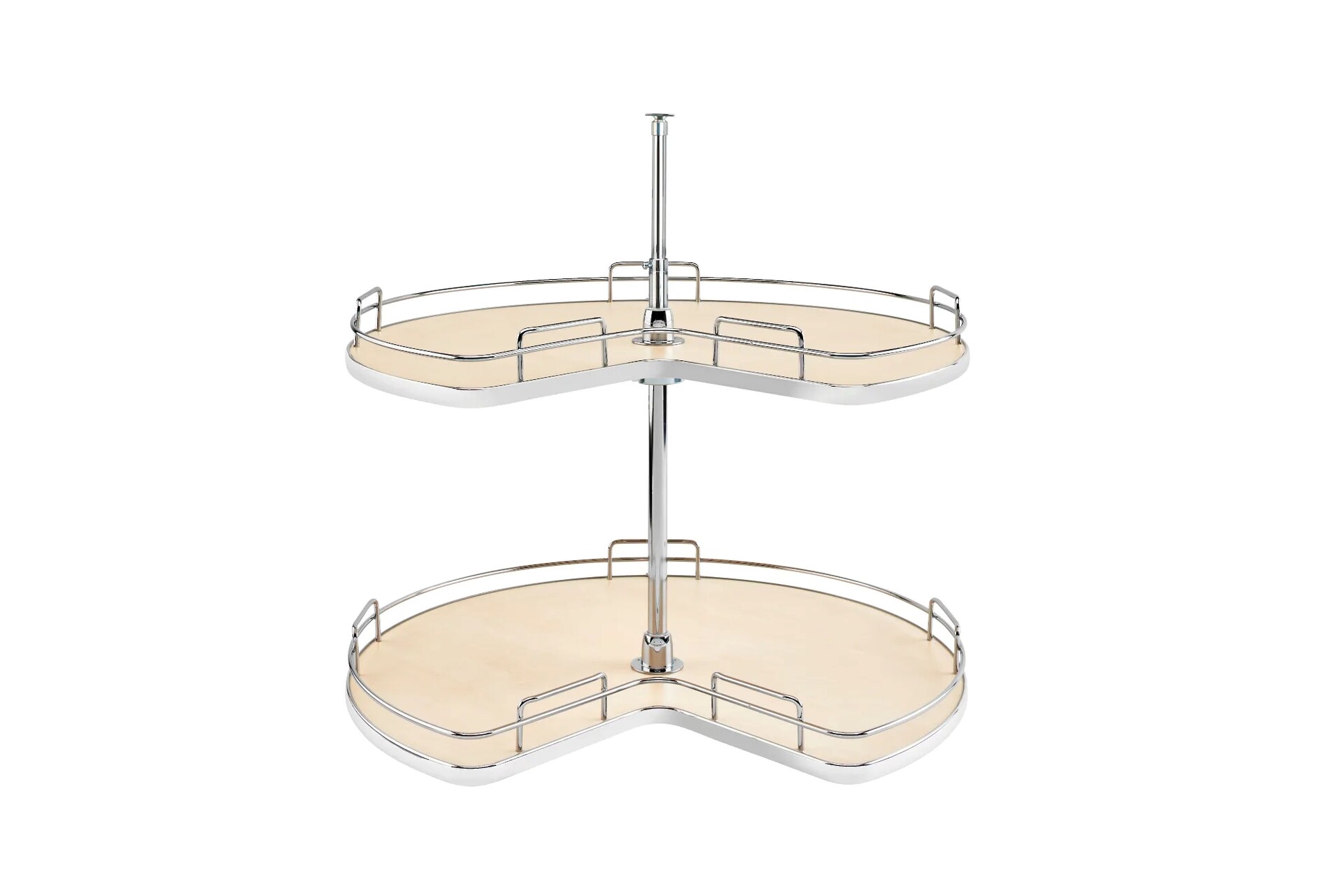 Rev-A-Shelf - 32" Maple Kidney Shape Solid Bottom 2 Shelf (w/Hardware)