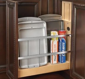 Rev-A-Shelf - 6" Base Cabinet Pullout Tray Divider/Foil Holder with Blumotion Soft-Close