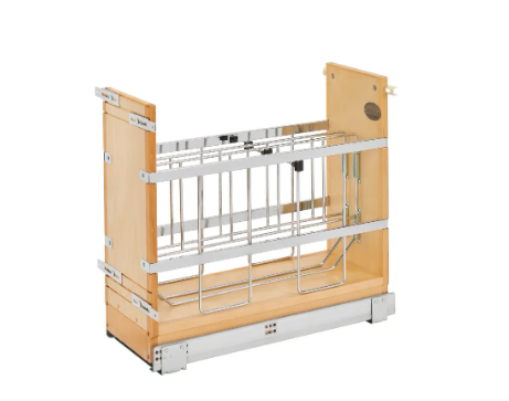 Rev A Shelf - Base Cabinet Pullout w/ Tray Divider/Foil Wrap Holder, Soft Close Ball Bearing