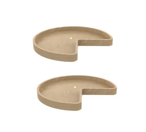 Rev-A-Shelf - BULK 28" Maple Kidney Shape Wood Classic BULK 8 Shelves Drilled without hardware