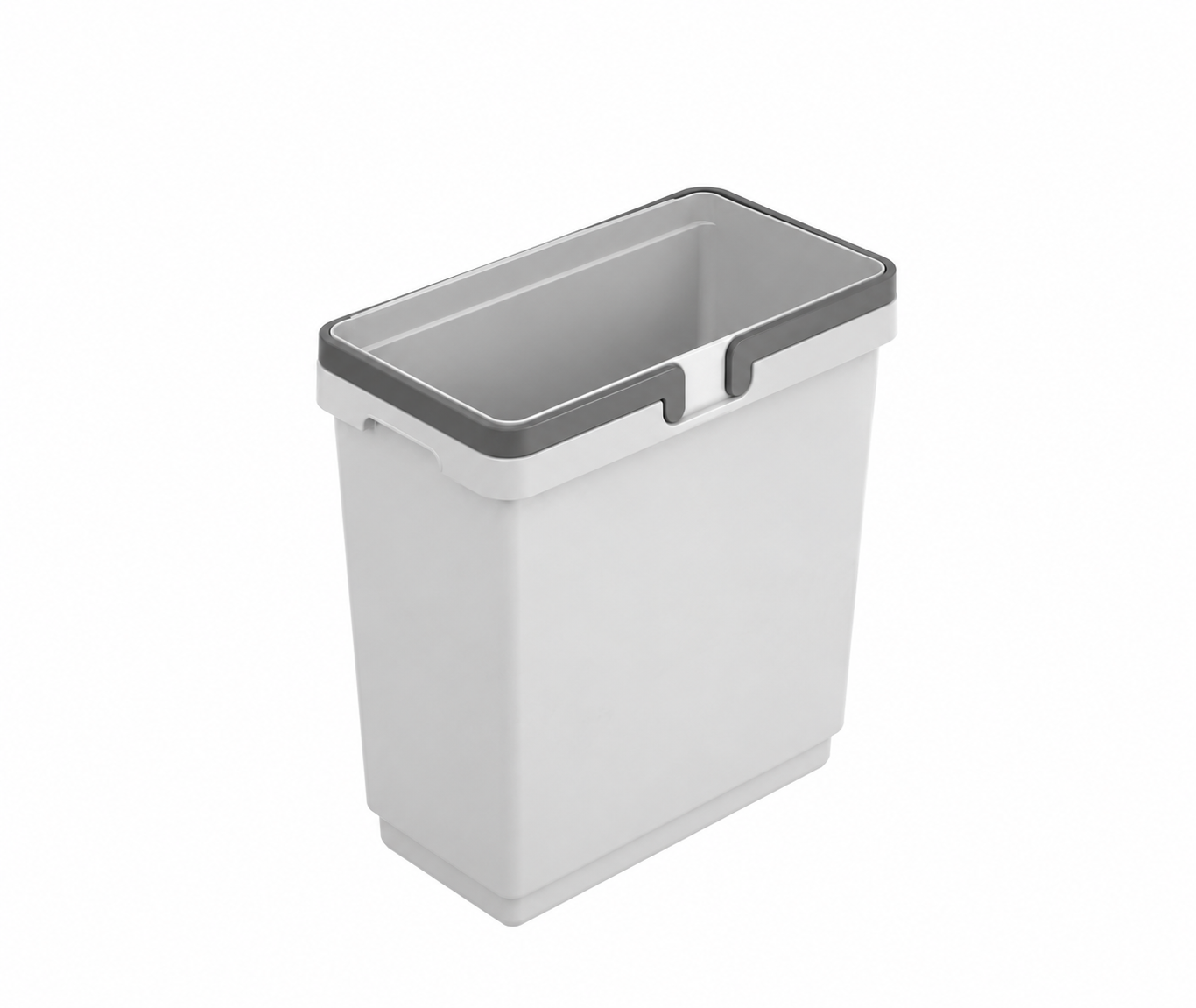 Salice - 16qt Silver Polystyrene Waste Bin With Handle