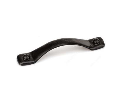 Traditional Forged Pull 128mm CC Matte Black Iron Pull