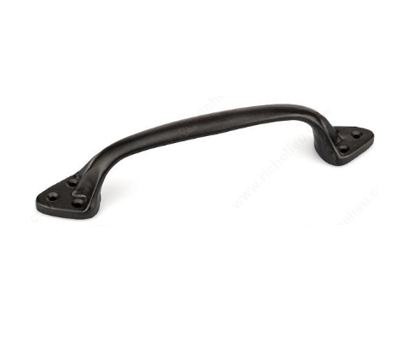 Traditional Forged Pull 205mm CC Matte Black Iron Pull