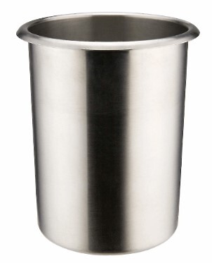 Winco - BAM 1.25, 1.25qrt High Quality Rolled Lip Stainless Steel Bain Marie Pot