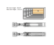 WIND (W) Min. Door Height 8-5/8" & Max. Door Height 15 3/4"